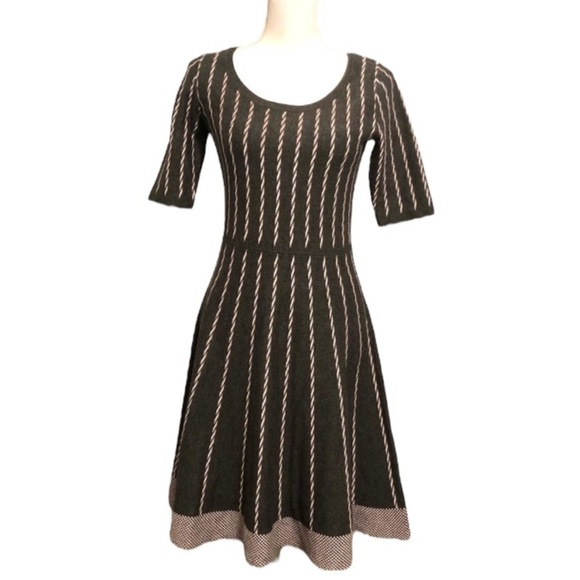 Gabby Skye Gray & Pink Striped Sweater Dress - Picture 13 of 13